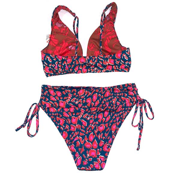 Maaji More Compassion Patricia Long Line Triangle Top + Bianca Bottom Size Large - Picture 7 of 16